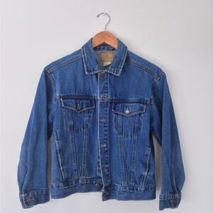 Land’s End Classic Trucker-Style Blue Denim Jacket